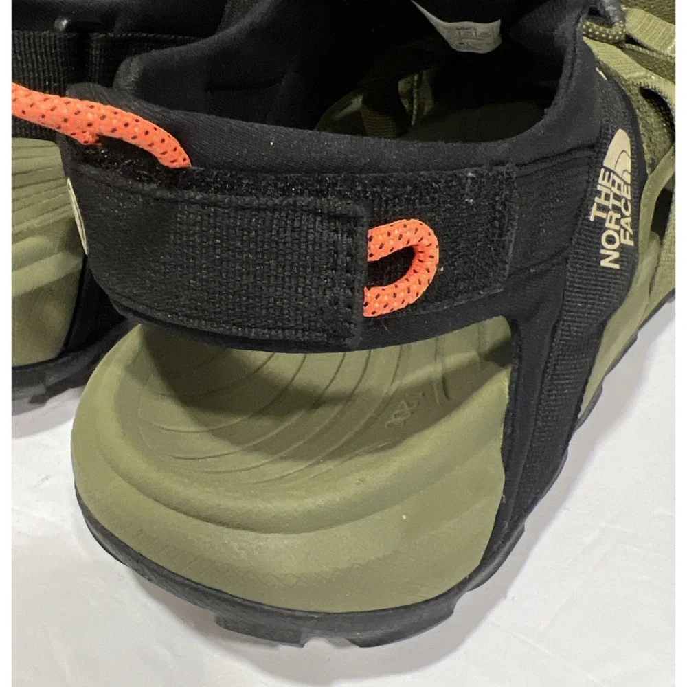 The North Face Explore Camp Sandals Olive Green Adjustable Back Men's Size 12.5